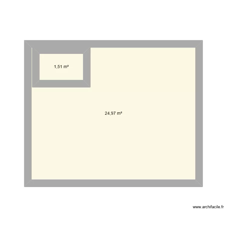 house. Plan de 2  et 30 m²