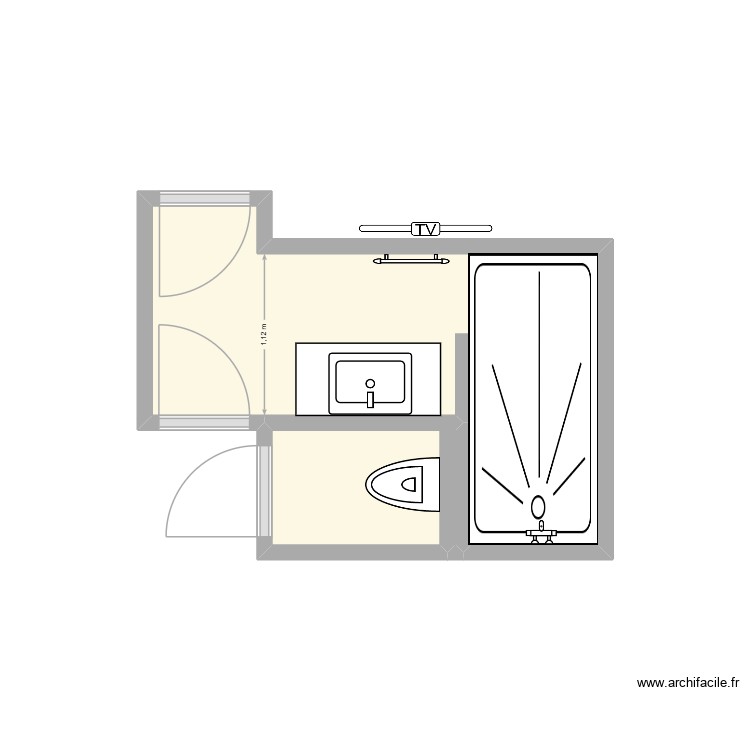 SDB Julie et Nico 2 BIS. Plan de 0 pièce et 0 m2