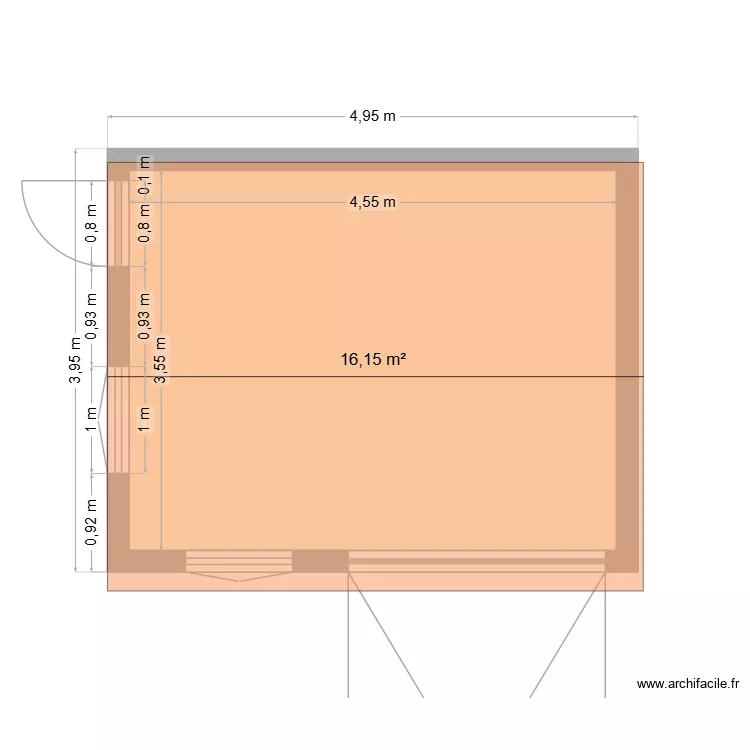 garage petit. Plan de 1 et 16 m² garage petit. Plan de 1 et 16 m²