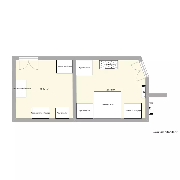 Local soudure. Plan de Local soudure. Plan de