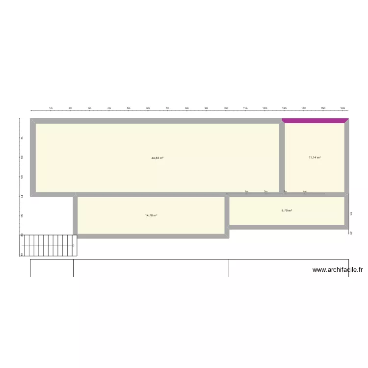 1er &eacute;tage 1. Plan de 4  et 80 m²