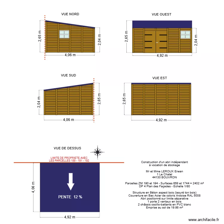 DP 4 LEROUX. Plan de 