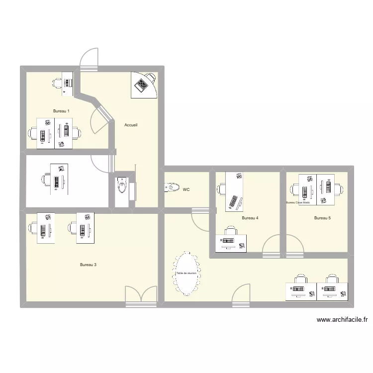 PLAN. Plan de 7  et 90 m²