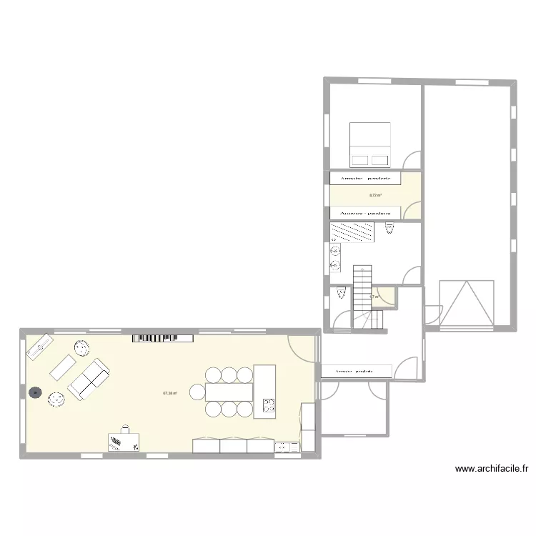 Fays 5. Plan de 3  et 78 m²