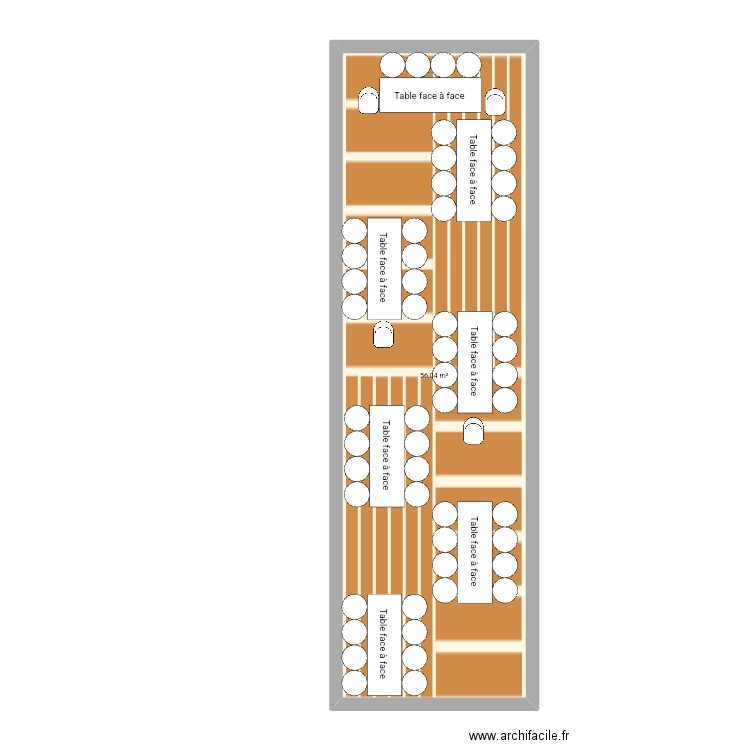 Plan 2. Plan de 1 pièce et 56 m2