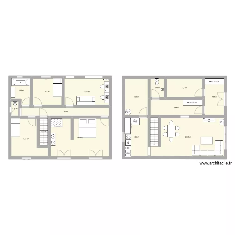 plan nezel 4 chambres. Plan de plan nezel 4 chambres. Plan de