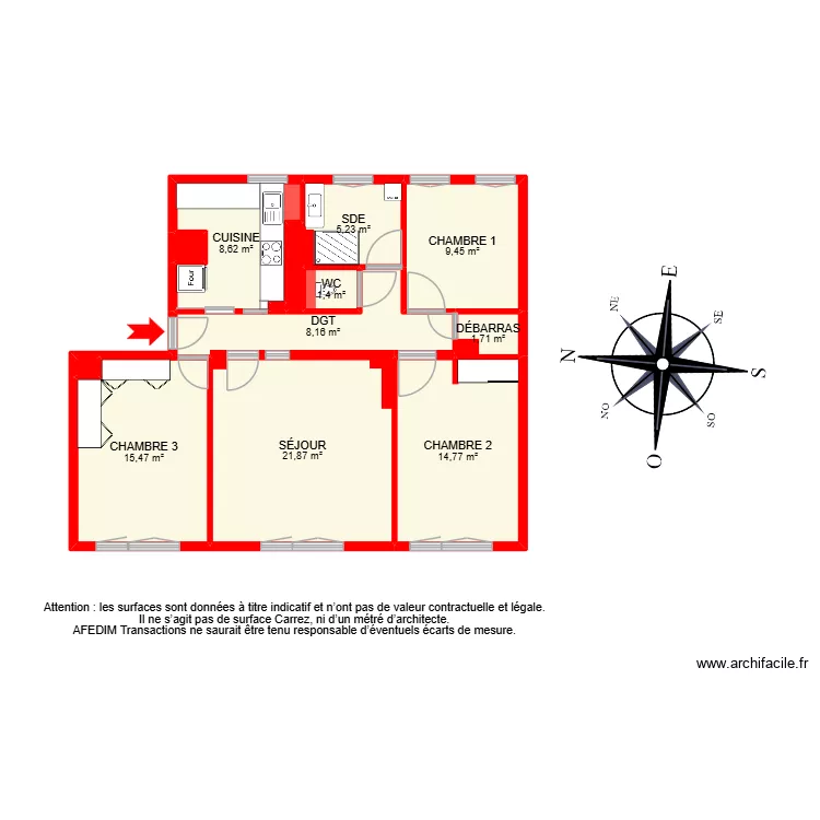 BI 33428. Plan de 16  et 107 m²