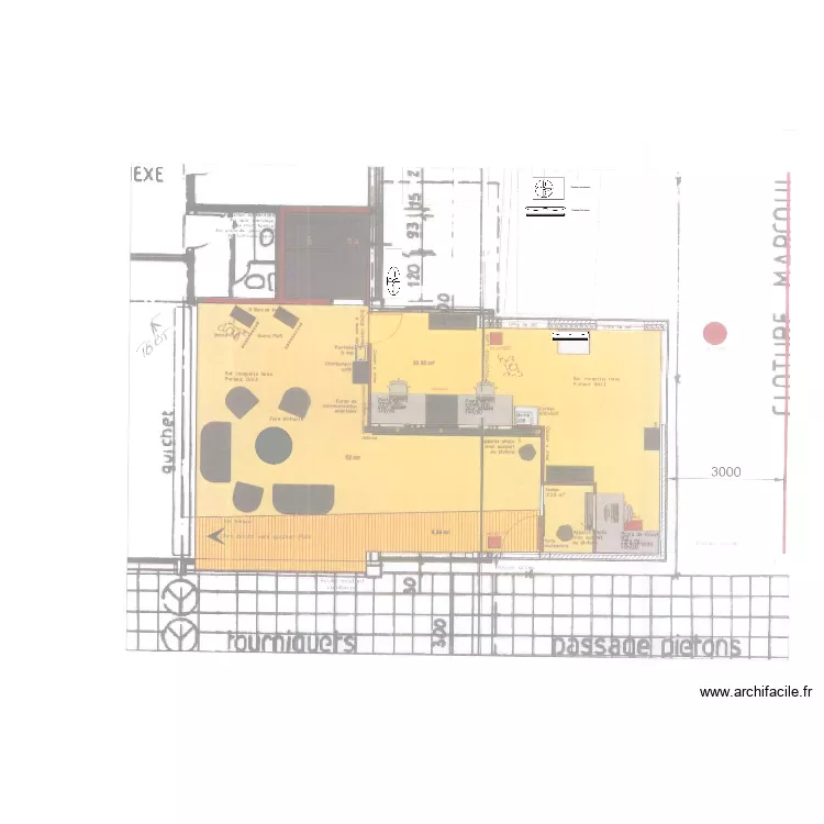 PLan climatisation poste de garde. Plan de 