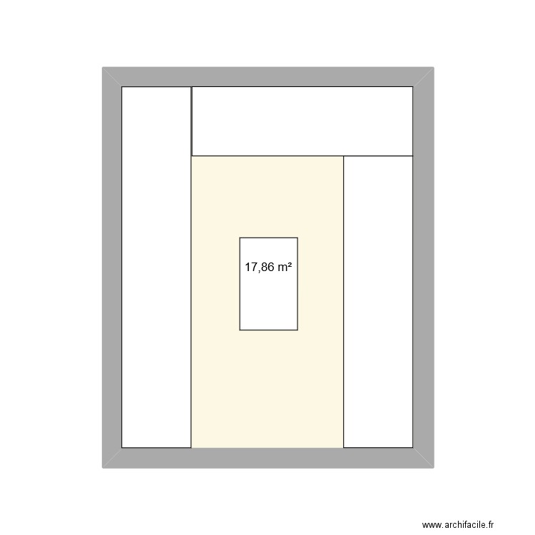 Salon Topine. Plan de 1 pièce et 18 m2