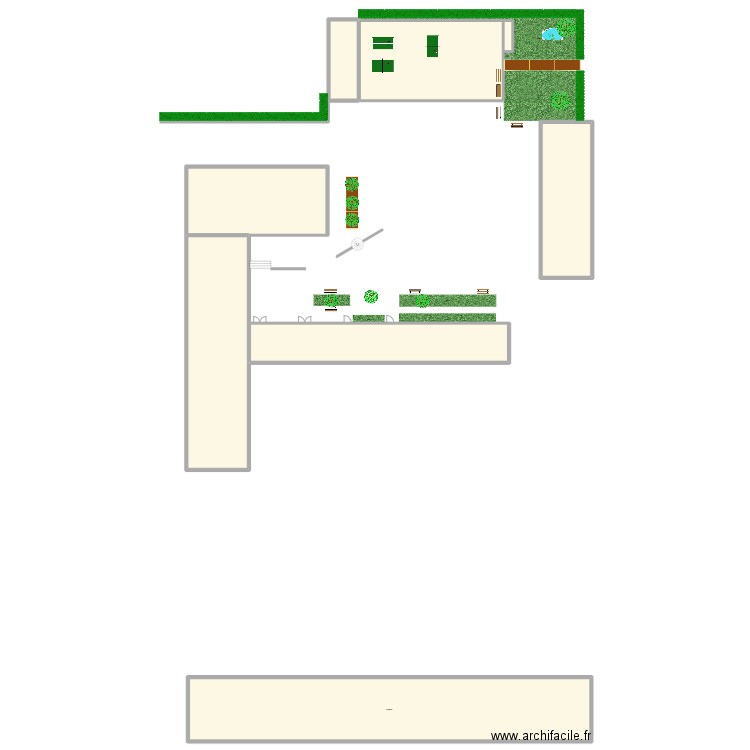Cour. Plan de 0 pièce et 0 m2
