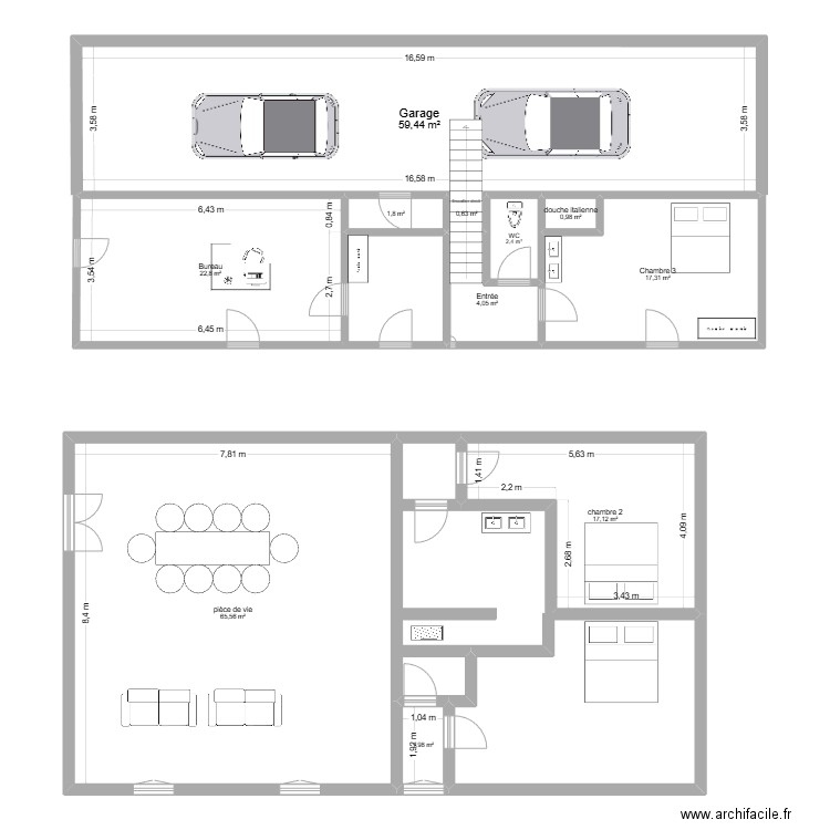 Maison malleloy. Plan de 11 pièces et 194 m2
