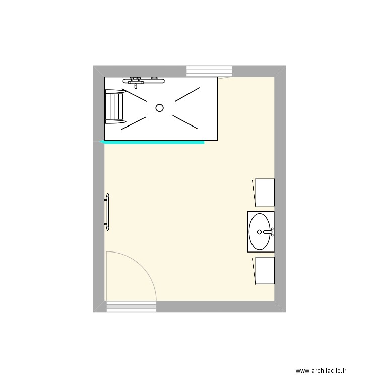 COUESPEL 2. Plan de 1 pièce et 8 m2