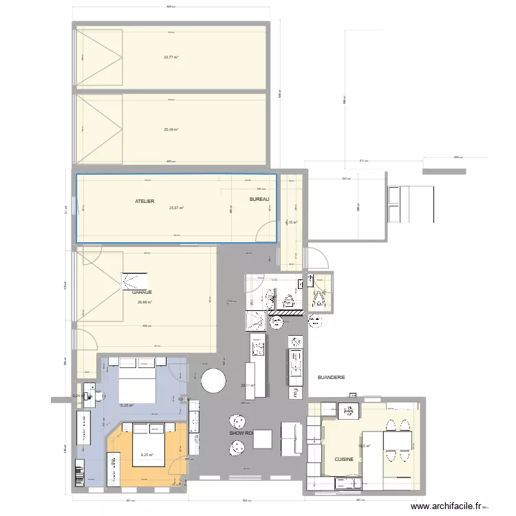 maison La Chapelle Chauss&eacute;e g&icirc;te 2. Plan de 