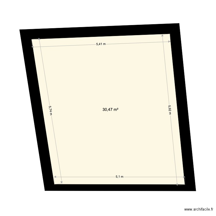 la bouverie . Plan de 1 pièce et 30 m2