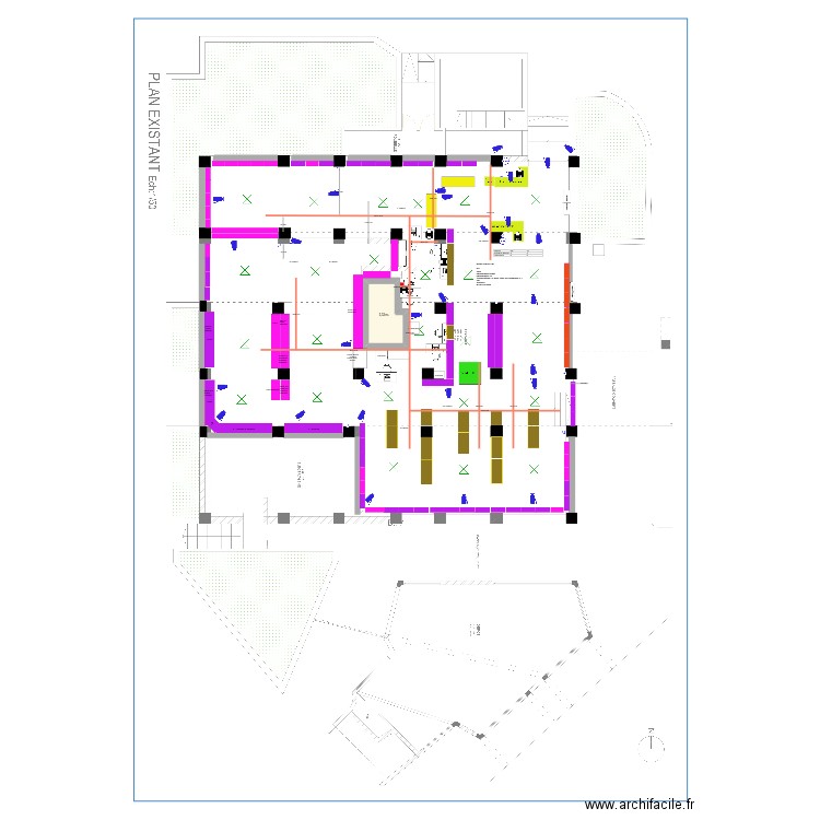 Plan Electrique V4. Plan de 1 pièce et 6 m2