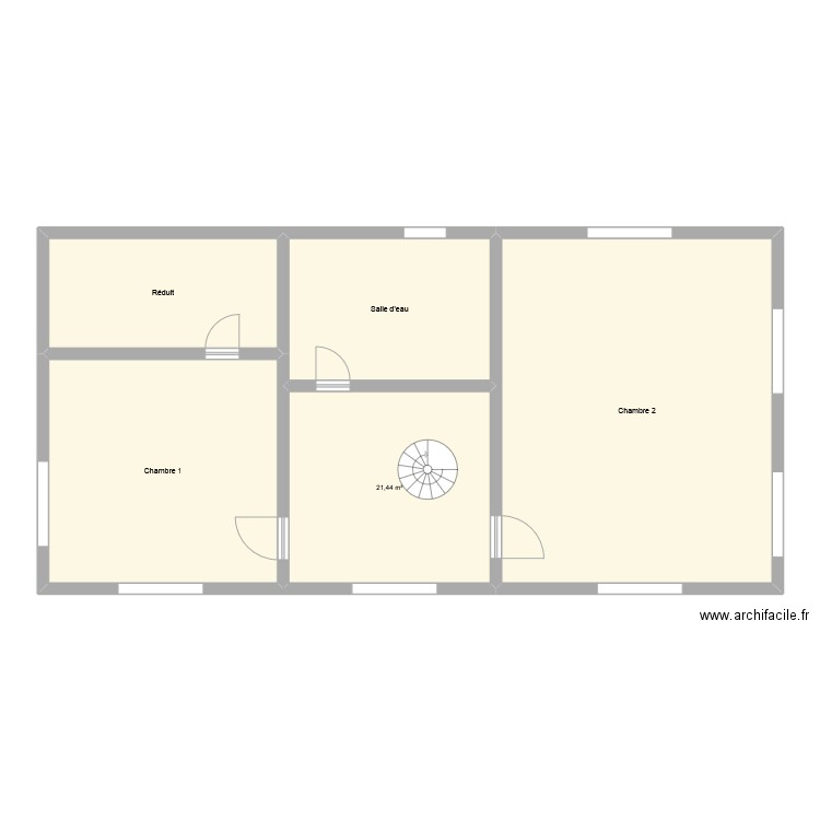 test 1er étage. Plan de 5 pièces et 131 m2