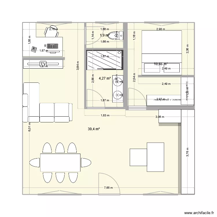 Maison r&eacute;nov&eacute;e 2. Plan de 4  et 56 m²