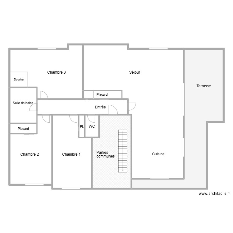 pp 3CH. Plan de 14 pièces et 316 m2