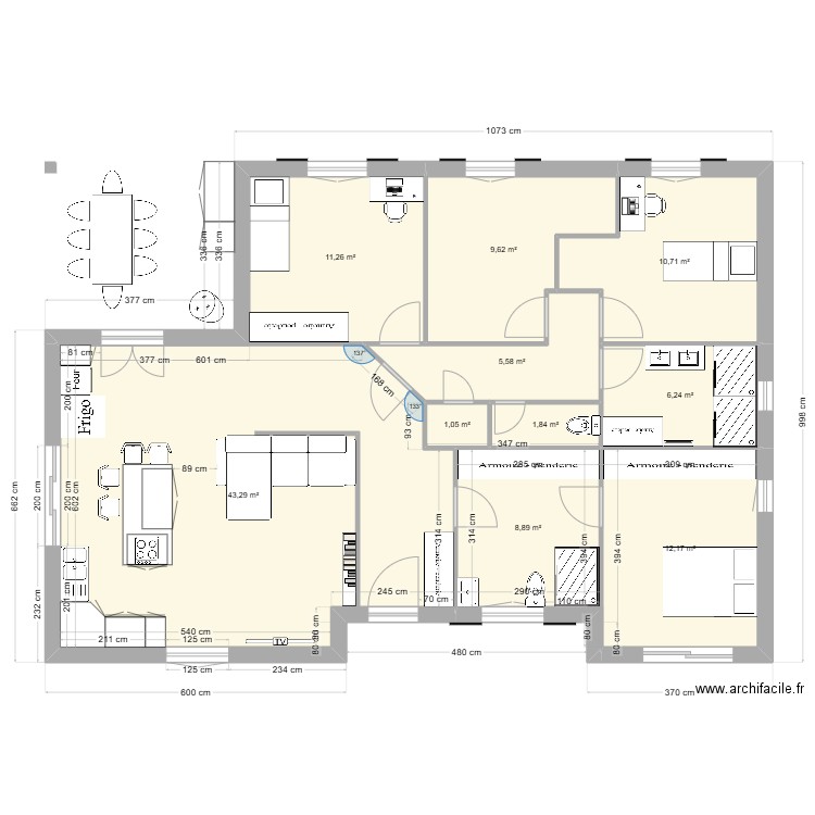 Sylvain F 2. Plan de 10 pièces et 111 m2