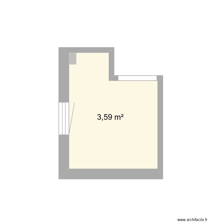 Dressing. Plan de 1 pièce et 4 m2