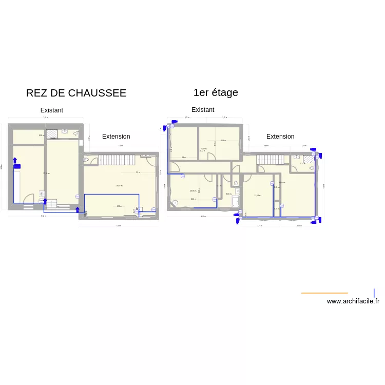 Plan RJ 45. Plan de 12 pièces et 168 m²