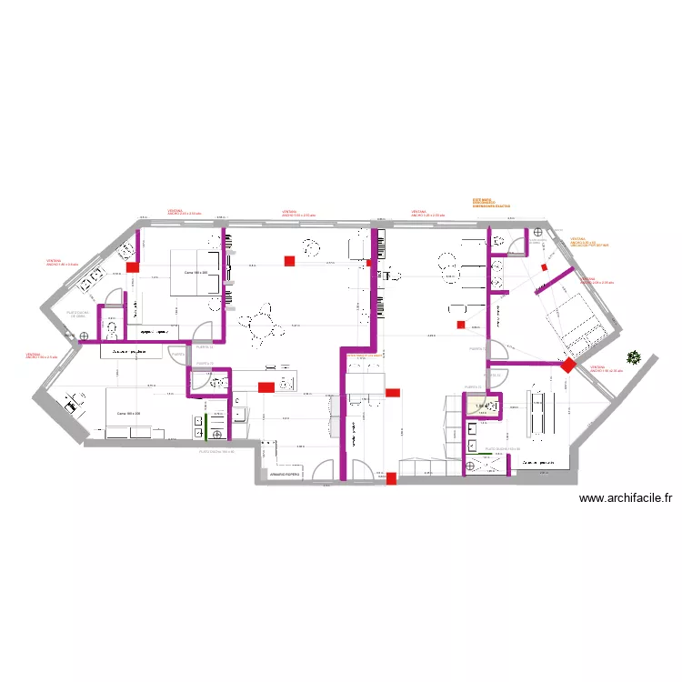Faros verdes plano avec extensions max 290126 chambre 2. Plan de 1 et 1 m² Faros verdes plano avec extensions max 290126 chambre 2. Plan de 1 et 1 m²