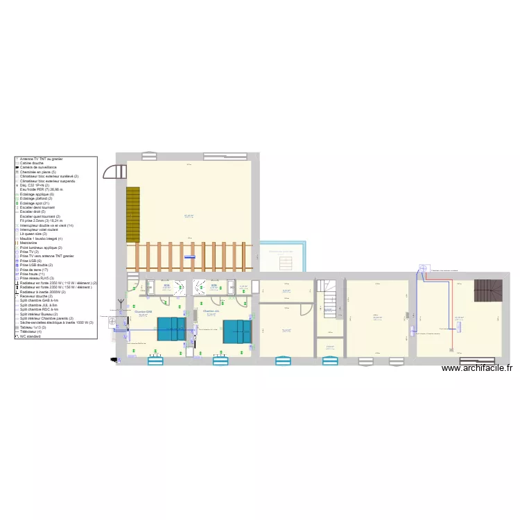 Rénovation 3 chambres façace. Plan de 25 Pièces et 398 m² Rénovation 3 chambres façace. Plan de 25 Pièces et 398 m²