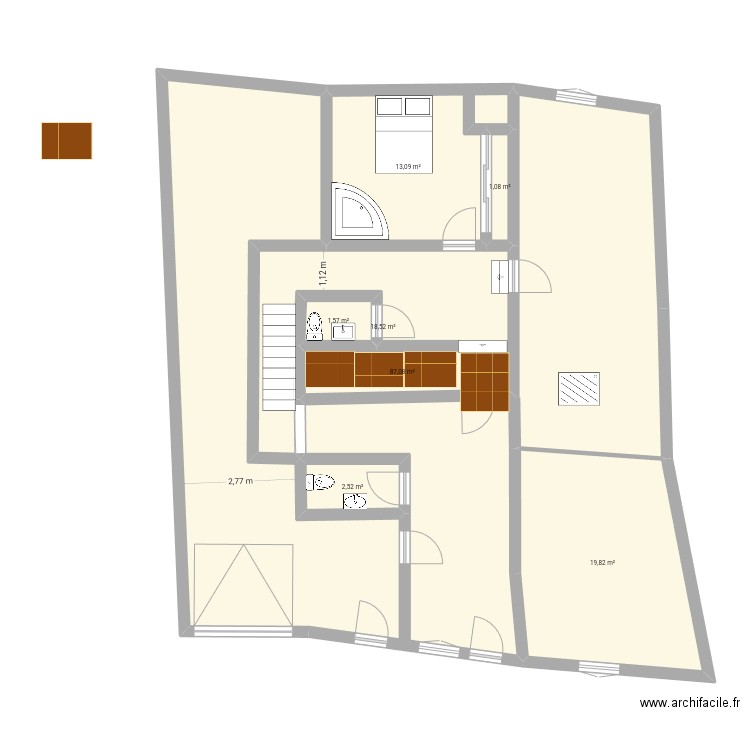 atti cote 2020 ETAGE 15 mai 2025. Plan de 9 pièces et 560 m2