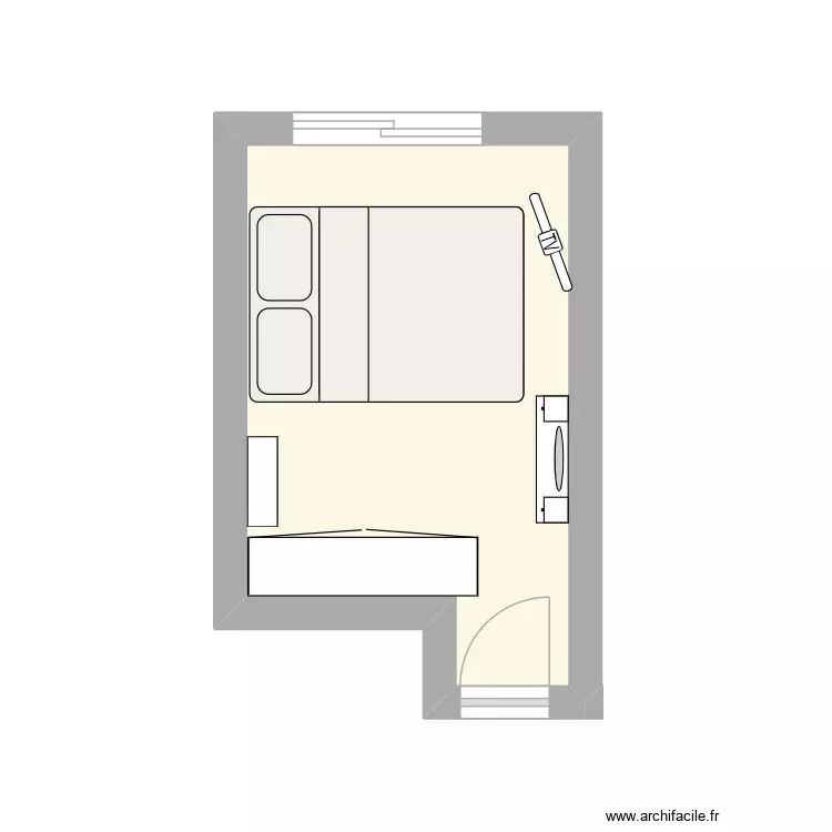 Mme M. Plan de 1 Pièce et 9 m² Mme M. Plan de 1 Pièce et 9 m²