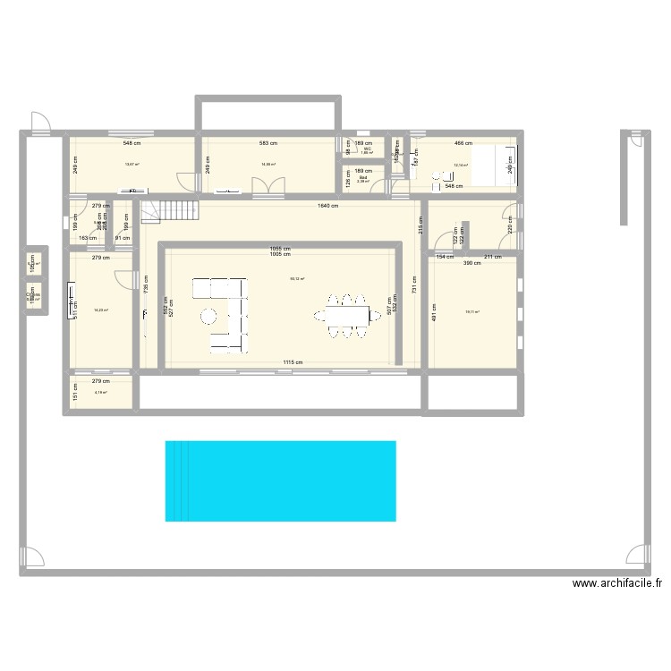 Adi Champs Plan 2. Etage. Plan de 13 pièces et 183 m2
