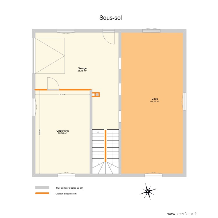 Tilleroyes V1. Plan de 37 pièces et 275 m2