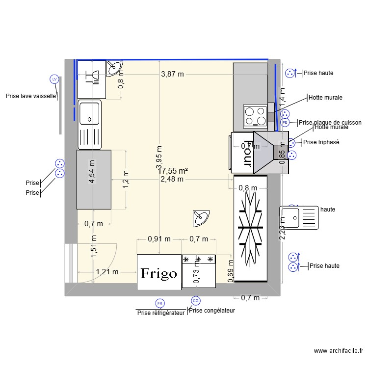 moulin PLAN V4 JUILLET. Plan de 1 pièce et 18 m2