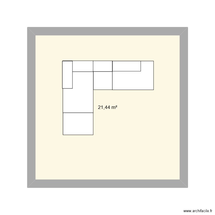 CANAP. Plan de 1 pièce et 21 m2