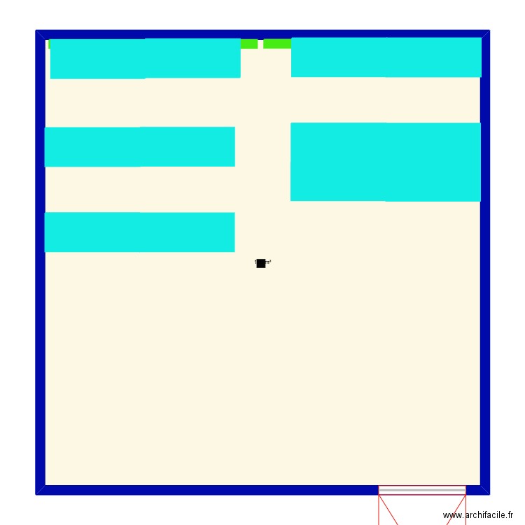 stock étageres. Plan de 1 pièce et 160 m2