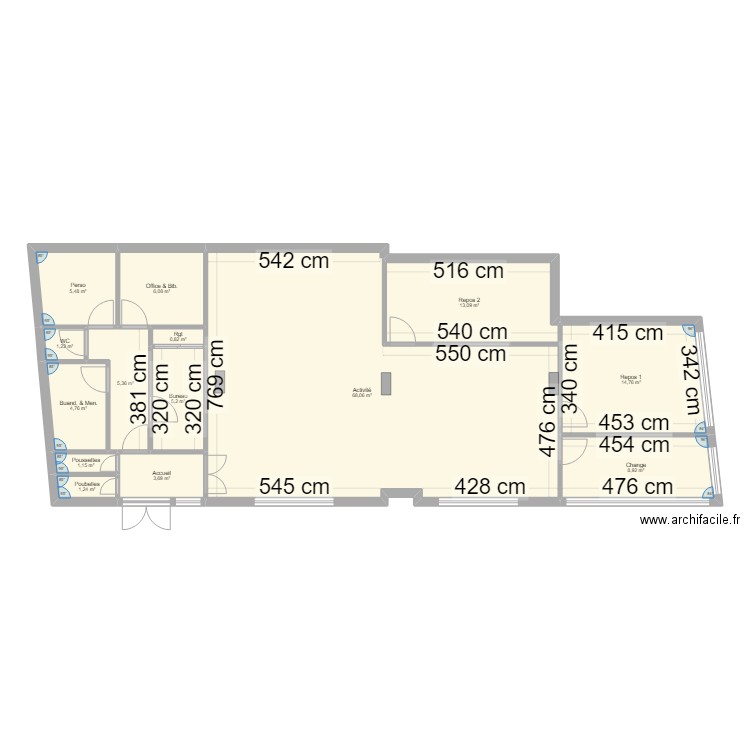 Montreuil 45 Sergent Bobillot _Plan Projet_Bienvenu 19042024 . Plan de 14 pièces et 140 m2