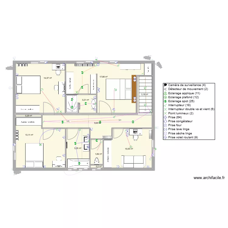 plan digne 6.0  lumi&egrave;re. Plan de 19  et 160 m²