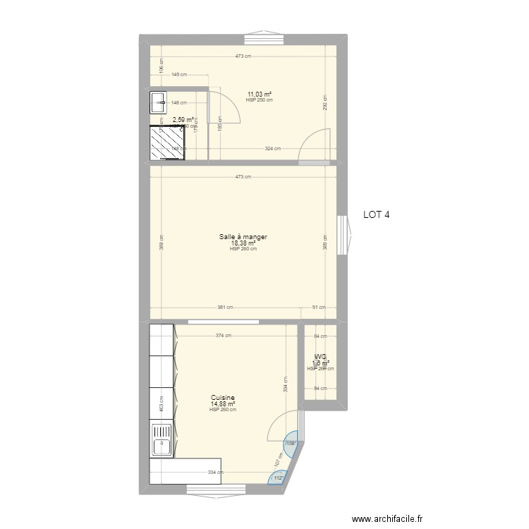 plan apprtement rdc1. Plan de 0 pièce et 0 m2