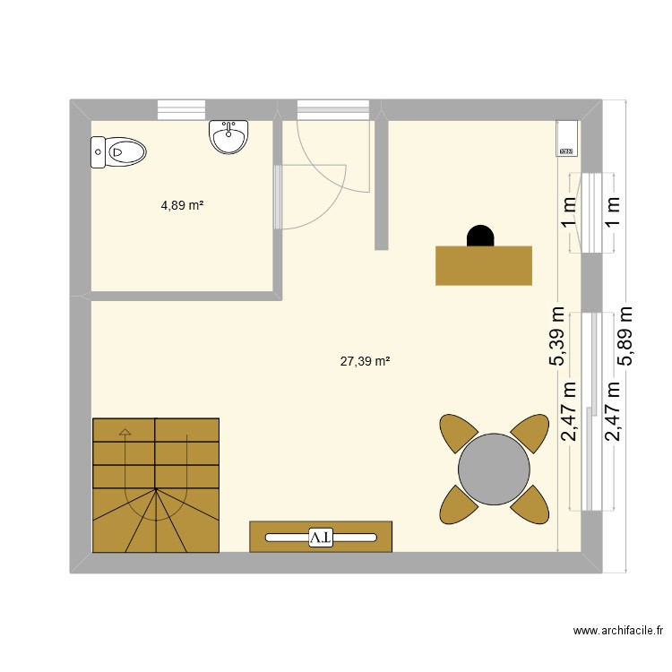DOMAINE DU VERGER. Plan de 2 pièces et 32 m2