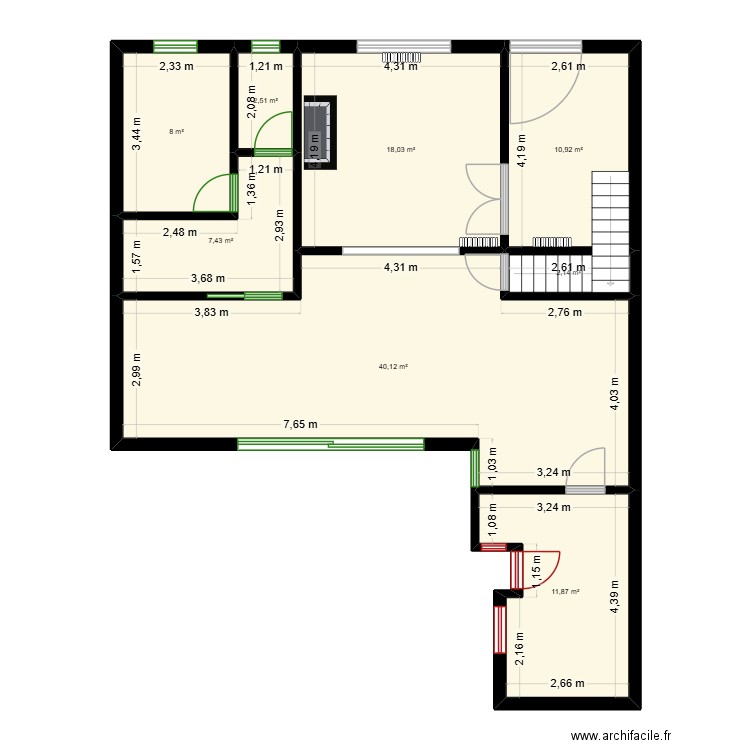 PROJET D UNE VIE !. Plan de 8 pièces et 101 m2