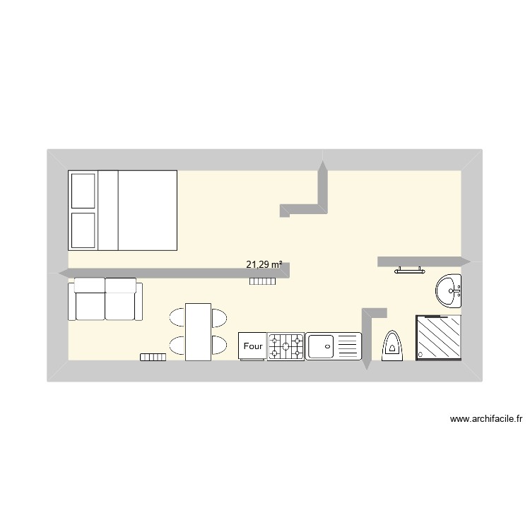 Garage en studio. Plan de 0 pièce et 0 m2