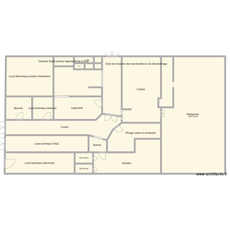 Plan resto co liaison froide EHPAD Margaux version 1. Plan de 0 pièce et 0 m2