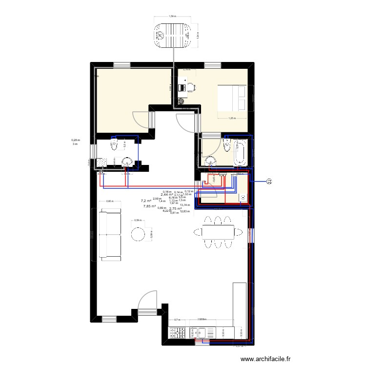 plombier-10. Plan de 0 pièce et 0 m2