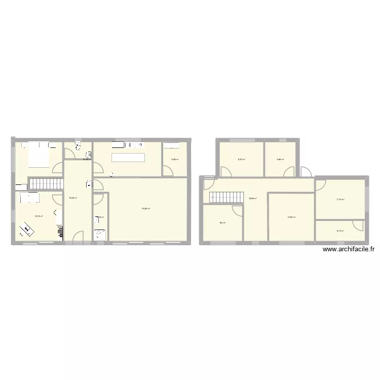 Maison de r&ecirc;ve Tristan. Plan de 13  et 172 m²