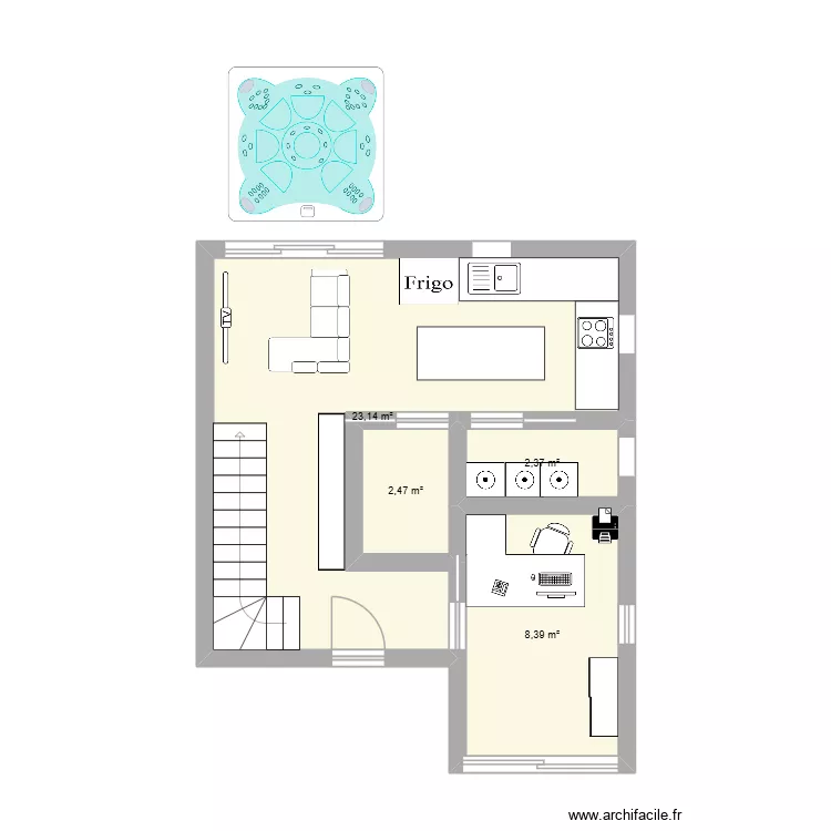 PLAN 2. Plan de 4  et 36 m²