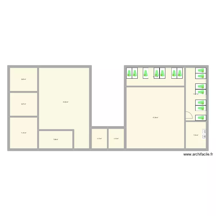 prova. Plan de 11  et 174 m²