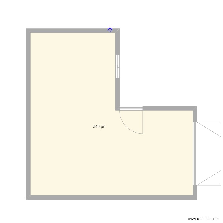 Garage. Plan de 1 pièce et 32 m2