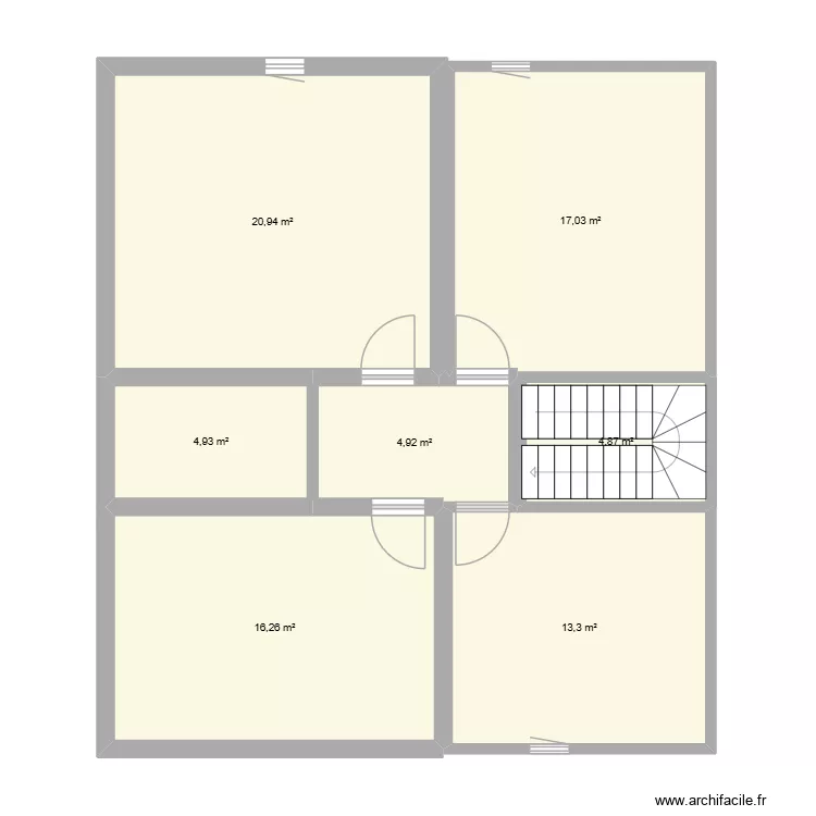 1er Etage Sophie. Plan de 7 et 82 m² 1er Etage Sophie. Plan de 7 et 82 m²