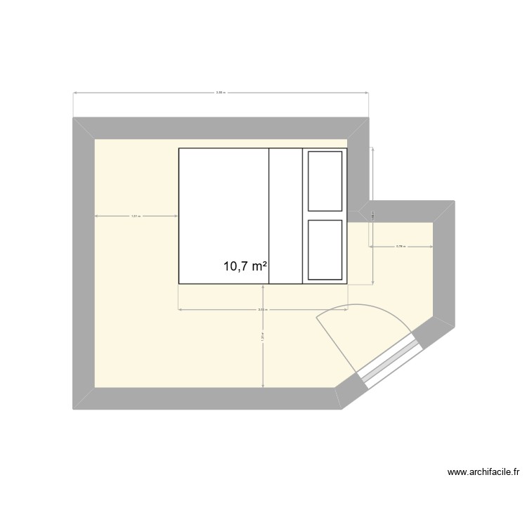 Chambre Baptiste. Plan de 0 pièce et 0 m2