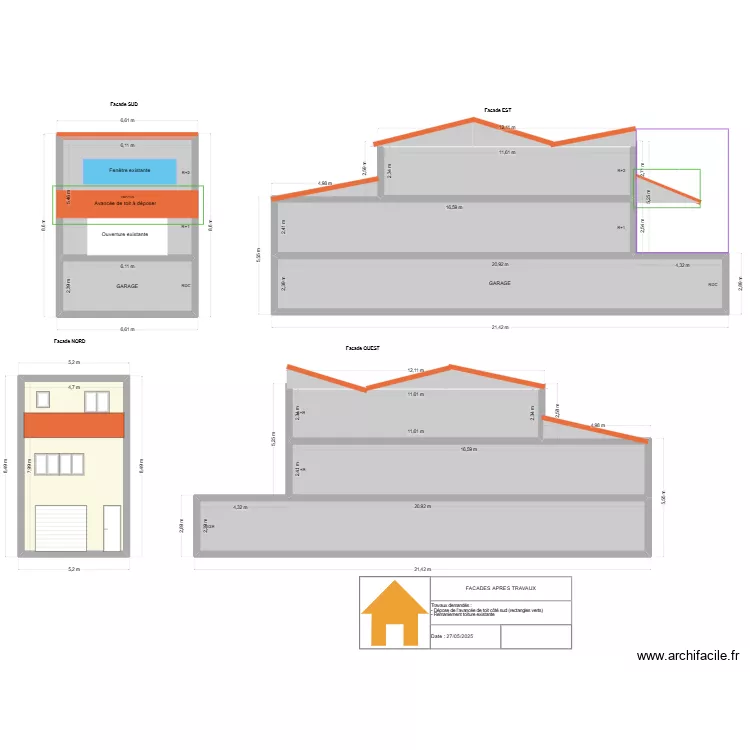 DP11- Facades après travaux (sans extension. Plan de DP11- Facades après travaux (sans extension. Plan de