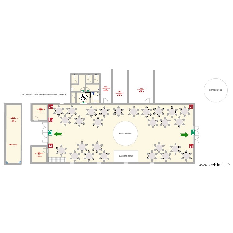 SALLE CONFIG DJ ORCHESTRE MARIAGE. Plan de 12 pièces et 369 m2